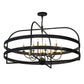Meyda Lighting Aldari 48" 12-Light Antique Iron Gate Chandelier With Amber Faux Candlelight