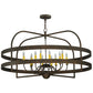 Meyda Lighting Aldari 48" 12-Light Gilded Tobacco Chandelier With Amber Faux Candlelight