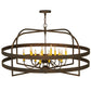 Meyda Lighting Aldari 48" 12-Light Gilded Tobacco Chandelier With Amber Faux Candlelight