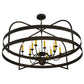 Meyda Lighting Aldari 48" 12-Light Gilded Tobacco Chandelier With Amber Faux Candlelight
