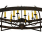 Meyda Lighting Aldari 48" 12-Light Gilded Tobacco Chandelier With Amber Faux Candlelight