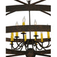 Meyda Lighting Aldari 48" 12-Light Gilded Tobacco Chandelier With Amber Faux Candlelight