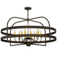 Meyda Lighting Aldari 48" 12-Light Gilded Tobacco Chandelier With Amber Faux Candlelight