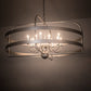 Meyda Lighting Aldari 48" 12-Light Nickel Finish Powder Coat Chandelier With White Faux Candlelight