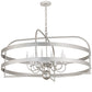 Meyda Lighting Aldari 48" 12-Light Nickel Finish Powder Coat Chandelier With White Faux Candlelight