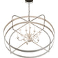 Meyda Lighting Aldari 48" 12-Light Nickel Finish Powder Coat Chandelier With White Faux Candlelight
