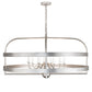 Meyda Lighting Aldari 48" 12-Light Nickel Finish Powder Coat Chandelier With White Faux Candlelight