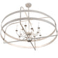 Meyda Lighting Aldari 48" 12-Light Nickel Finish Powder Coat Chandelier With White Faux Candlelight