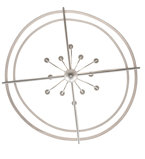 Meyda Lighting Aldari 48" 12-Light Nickel Finish Powder Coat Chandelier With White Faux Candlelight