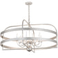 Meyda Lighting Aldari 48" 12-Light Nickel Finish Powder Coat Chandelier With White Faux Candlelight