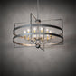 Meyda Lighting Aldari 48" 12-Light Nickel Powder Coat Chandelier With Ivory Faux Candlelight