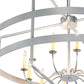 Meyda Lighting Aldari 48" 12-Light Nickel Powder Coat Chandelier With Ivory Faux Candlelight