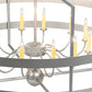 Meyda Lighting Aldari 48" 12-Light Nickel Powder Coat Chandelier With Ivory Faux Candlelight