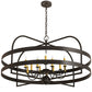 Meyda Lighting Aldari 48" 12-Light Timeless Bronze Chandelier Light With Amber Faux Candlelight
