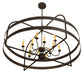 Meyda Lighting Aldari 48" 12-Light Timeless Bronze Chandelier Light With Amber Faux Candlelight