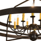 Meyda Lighting Aldari 48" 12-Light Timeless Bronze Chandelier Light With Amber Faux Candlelight
