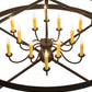 Meyda Lighting Aldari 48" 12-Light Timeless Bronze Chandelier Light With Amber Faux Candlelight