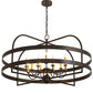 Meyda Lighting Aldari 48" 12-Light Timeless Bronze Chandelier Light With Amber Faux Candlelight