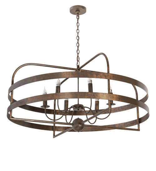 Meyda Lighting Aldari 48" 6-Light Gilded Tobacco Chandelier