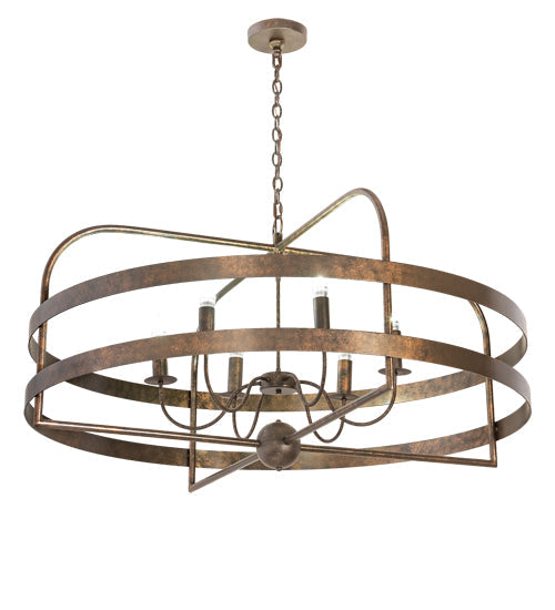 Meyda Lighting Aldari 48" 6-Light Gilded Tobacco Chandelier