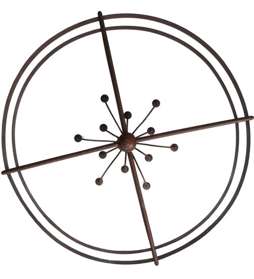 Meyda Lighting Aldari 60" 12-Light Rusty Nail Chandelier With Amber Candle