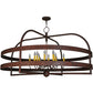 Meyda Lighting Aldari 60" 12-Light Rusty Nail Chandelier With Amber Candle