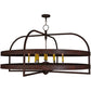 Meyda Lighting Aldari 60" 12-Light Rusty Nail Chandelier With Amber Candle