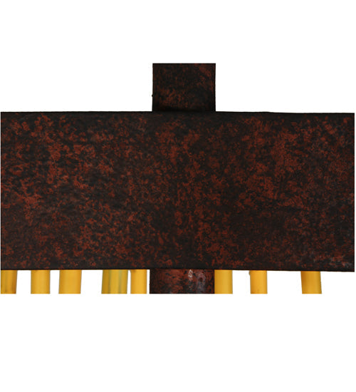 Meyda Lighting Aldari 60" 12-Light Rusty Nail Chandelier With Amber Candle