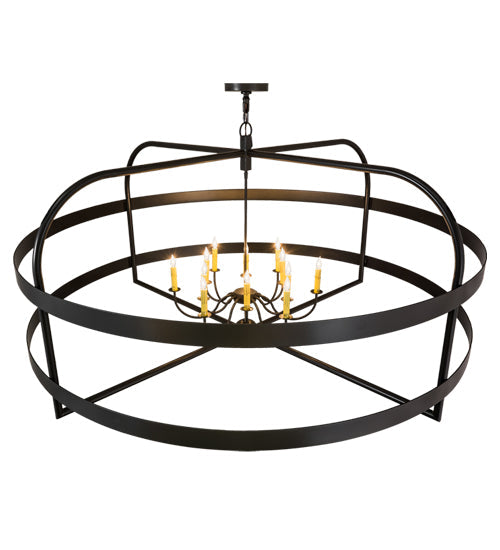 Meyda Lighting Aldari 68" 12-Light Timeless Bronze Chandelier With Ivory Faux Candlelight