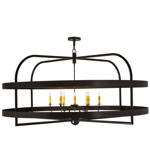 Meyda Lighting Aldari 68" 12-Light Timeless Bronze Chandelier With Ivory Faux Candlelight