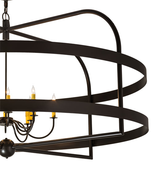 Meyda Lighting Aldari 68" 12-Light Timeless Bronze Chandelier With Ivory Faux Candlelight