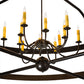 Meyda Lighting Aldari 68" 12-Light Timeless Bronze Chandelier With Ivory Faux Candlelight