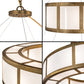 Meyda Lighting Alessandro 60" 20-Light 3-Tier Brushed Brass Pendant Light With White Statuario Idalight Shade