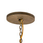 Meyda Lighting Alessandro 60" 20-Light 3-Tier Brushed Brass Pendant Light With White Statuario Idalight Shade