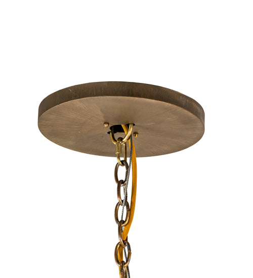 Meyda Lighting Alessandro 60" 20-Light 3-Tier Brushed Brass Pendant Light With White Statuario Idalight Shade