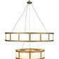 Meyda Lighting Alessandro 61" 24-Light 2-Tier Antique Silver Pendant Light With Creme Carrara Idalight Shade