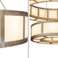 Meyda Lighting Alessandro 61" 24-Light 2-Tier Antique Silver Pendant Light With Creme Carrara Idalight Shade