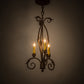 Meyda Lighting Alexandria 12" 3-Light Cortez Gold Chandelier With Ivory Faux Candlelight