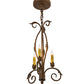 Meyda Lighting Alexandria 12" 3-Light Cortez Gold Chandelier With Ivory Faux Candlelight