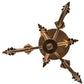 Meyda Lighting Alexandria 12" 3-Light Cortez Gold Chandelier With Ivory Faux Candlelight