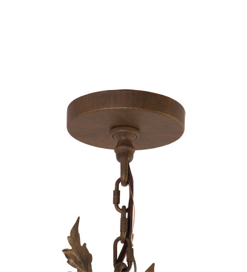 Meyda Lighting Alexandria 46" 15-Light Cortez Gold Chandelier With White Natural Linen Shade