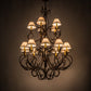 Meyda Lighting Alexandria 46" 15-Light Cortez Gold Chandelier With White Natural Linen Shade