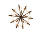 Meyda Lighting Alexandria 46" 15-Light Cortez Gold Chandelier With White Natural Linen Shade