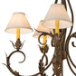 Meyda Lighting Alexandria 46" 15-Light Cortez Gold Chandelier With White Natural Linen Shade