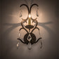 Meyda Lighting Alicia 10" Golden Bronze Wall Sconce With Ivory Faux Candlelight