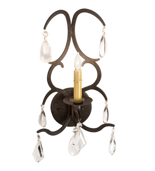 Meyda Lighting Alicia 10" Golden Bronze Wall Sconce With Ivory Faux Candlelight