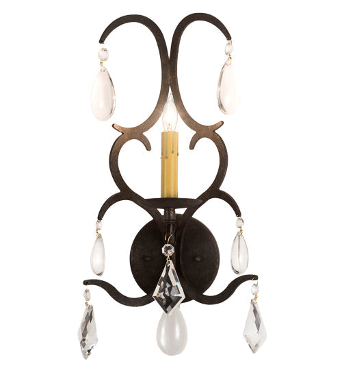 Meyda Lighting Alicia 10" Golden Bronze Wall Sconce With Ivory Faux Candlelight