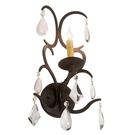 Meyda Lighting Alicia 10" Golden Bronze Wall Sconce With Ivory Faux Candlelight
