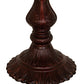 Meyda Lighting Alicia 16" Mahogany Bronze Mini Table Lamp With Lilac Art Glass & White Pearl Fringe Shade