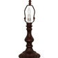 Meyda Lighting Alicia 16" Mahogany Bronze Mini Table Lamp With Lilac Art Glass & White Pearl Fringe Shade
